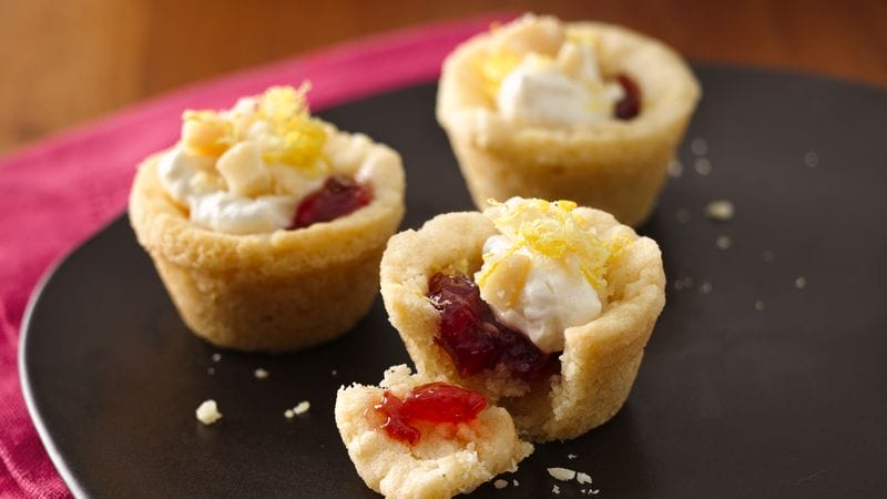 Creamy Lemon-Berry Cookie Cups