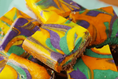 Thumbnail for What Fun ..Tie Dye Cheesecake Bars