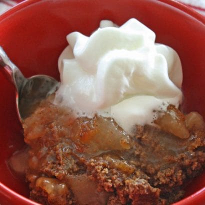 Apple Gingerbread Dump Cake