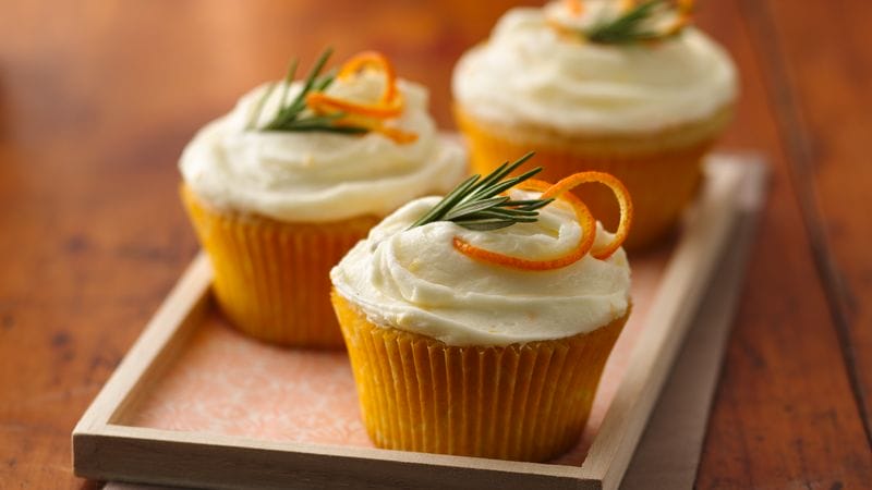 Orange-Rosemary Cupcakes