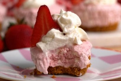 Thumbnail for Love These No Bake Mini Strawberry Cheesecakes
