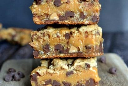 Thumbnail for Winning Recipe For Peanut Butter Caramel Toffee Chocolate Chip Cookie Bars