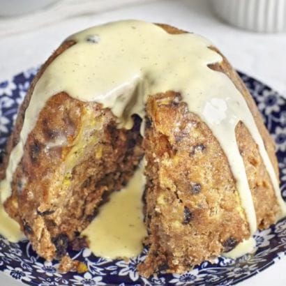 spotted dick with custard sauce