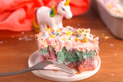 Thumbnail for Discover How Easy It Is To Make This Unicorn Poke Cake