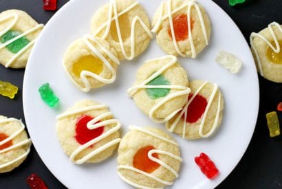Thumbnail for How About Making These Gummy Bear Thumbprint Cookies