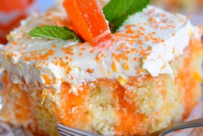 Thumbnail for Orange Creamsicle Poke Cake