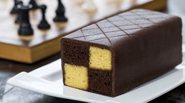Chocolate Almond Battenberg Cake