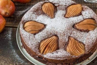 Thumbnail for This Almond Chocolate Pear Cake Recipe Looks Delicious And Is Easy Too