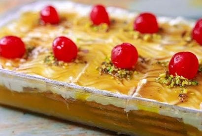 Thumbnail for Make This Orange Custard Slice No Bake Biscuit Cake Recipe