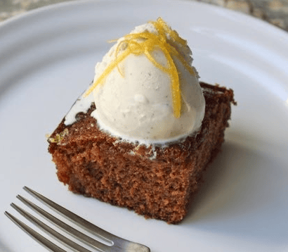 A Delicious Gingerbread Cake with Lemon Glaze