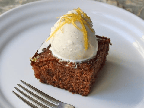 A Delicious Gingerbread Cake with Lemon Glaze