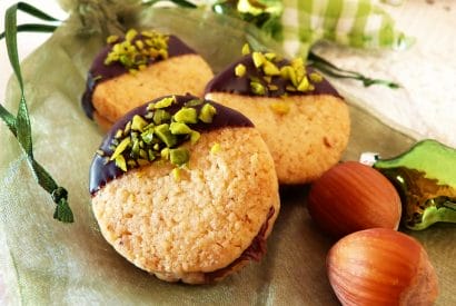 Thumbnail for Pistachio Chocolate-Dipped Cookies Recipe
