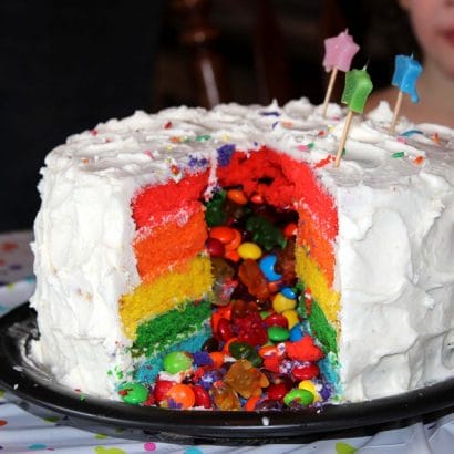 Rainbow Surprise Party Cake Recipe