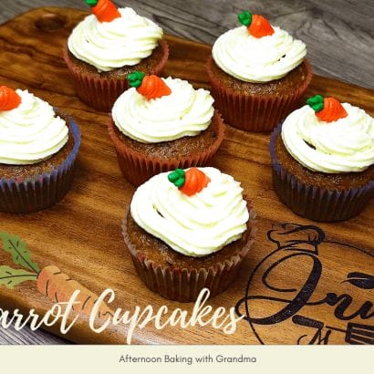 Carrot Cupcakes with Cream Cheese Frosting Recipe