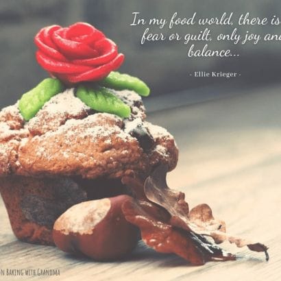 cupcake with food world quote