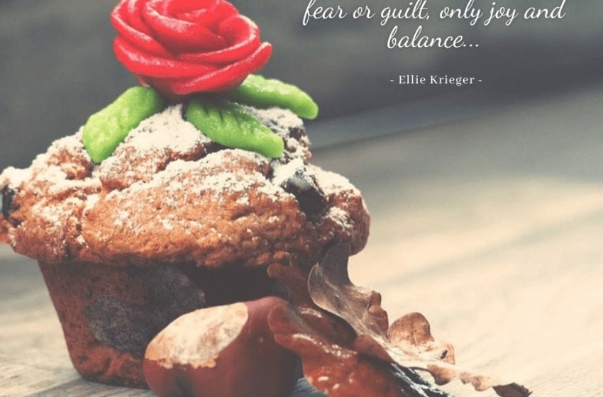 cupcake with food world quote