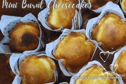 Thumbnail for Mini Burnt Cheesecakes Recipe