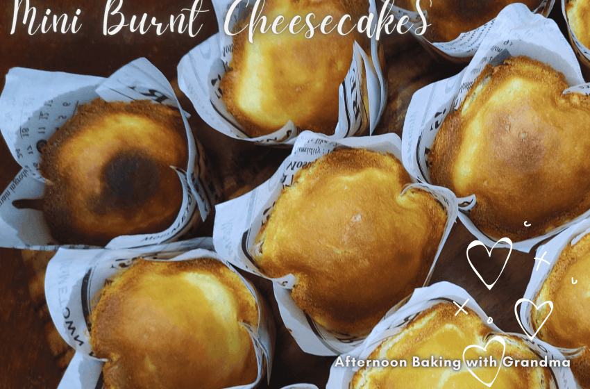 Mini Burnt Cheesecakes